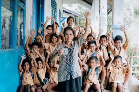 Indonesia - Teacher with glass