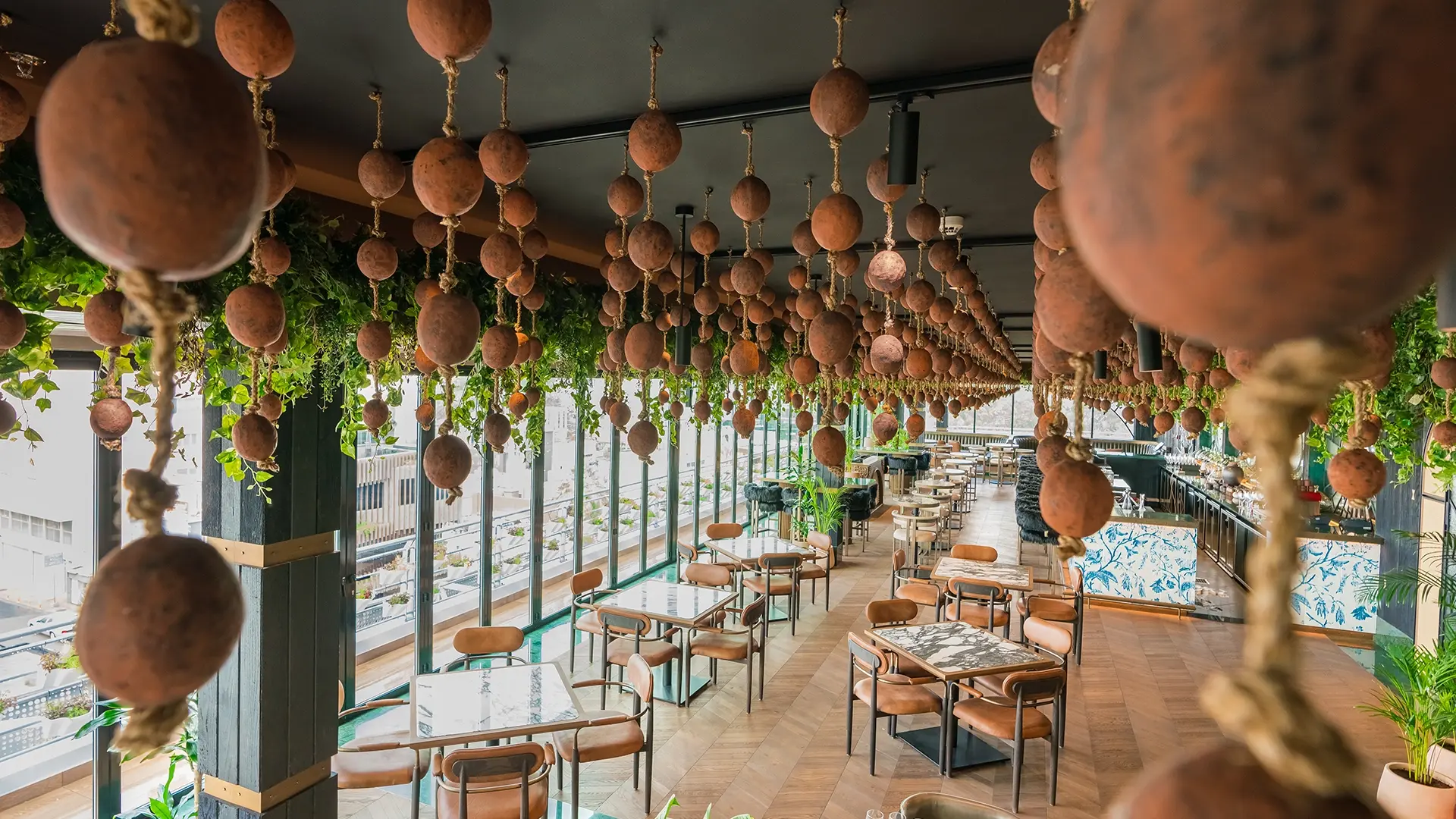 Clay Restaurant intricate interior works